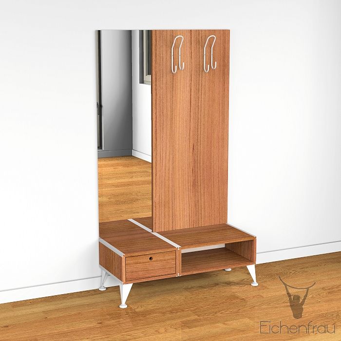Garderobe mit Spiegel 100 x 175 x 42 cm form500-2 – Bild 2
