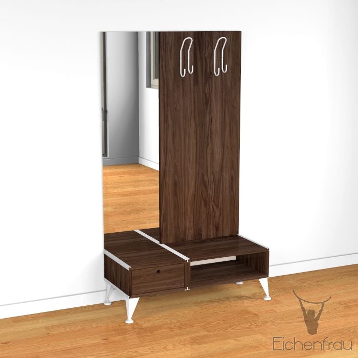 Garderobe mit Spiegel 100 x 175 x 42 cm form500-2 – Bild 3