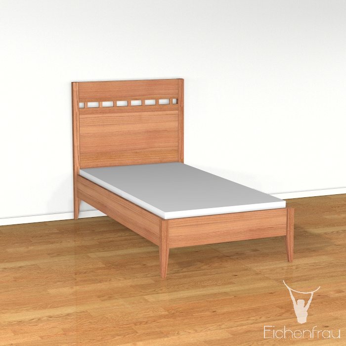 Einzelbett Massivholz 208 x 84 cm (LxH) form603-3 – Bild 2