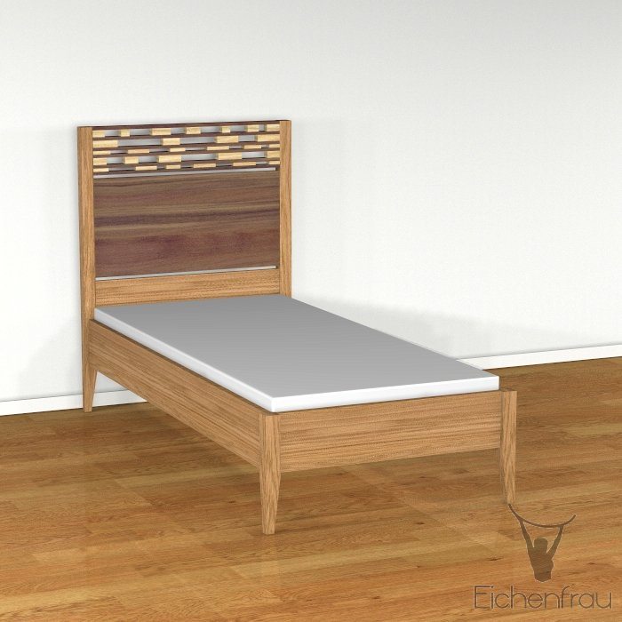 Einzelbett Massivholz 208 x 84 cm (LxH) form604-3 – Bild 2