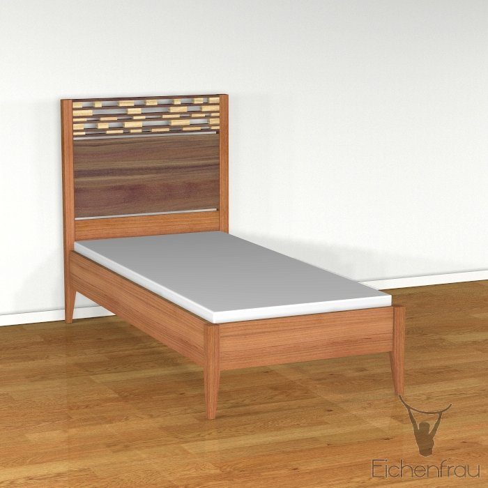 Einzelbett Massivholz 208 x 84 cm (LxH) form604-3 – Bild 4