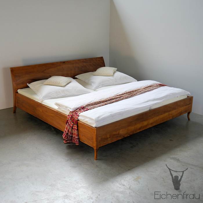 Massivholzbett Elsbeere 219x80 cm (LxH) form606