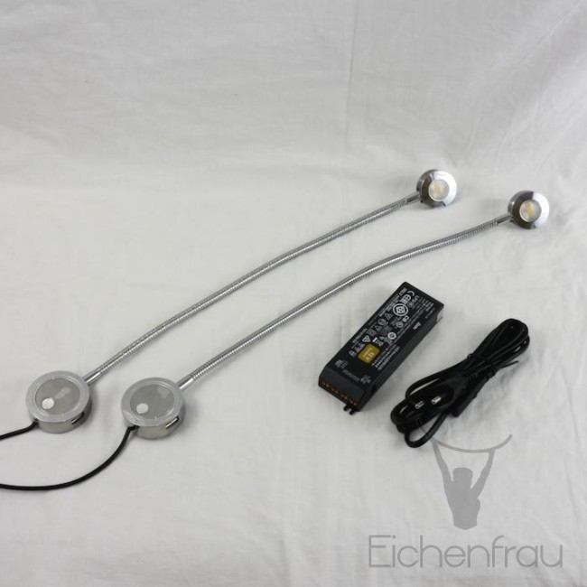 Flexible LED-Leuchten 12V mit Netzteil und 2 USB-Ladebuchsen